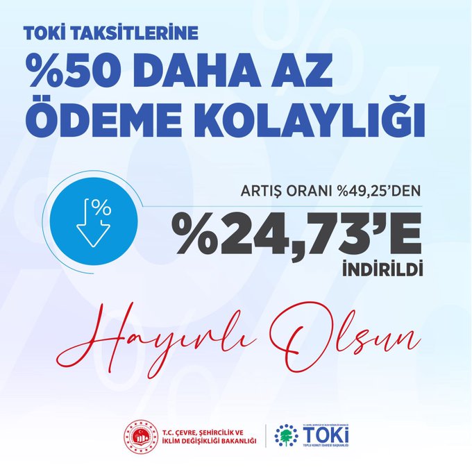 T.C. Çevre, Şehircilik ve İklim Değişikliği Bakanı Murat Kurum’dan TOKİ Konutları Hakkında Önemli Açıklama