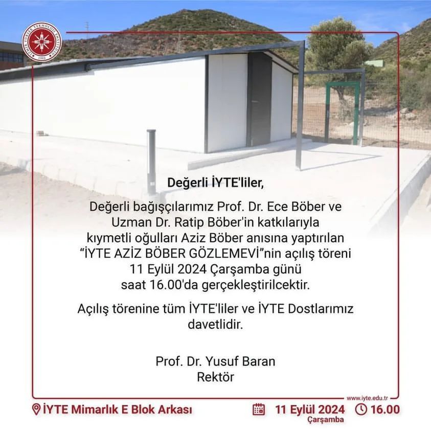 İYTE İşbirliğiyle Önemli Bir Eğitim Etkinliği Düzenlendi