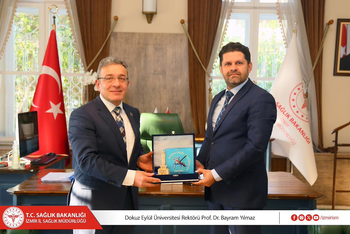 Rektör Yılmaz İzmir İl Sağlık Müdürü Öztop’a Ziyaret Gerçekleştirdi
