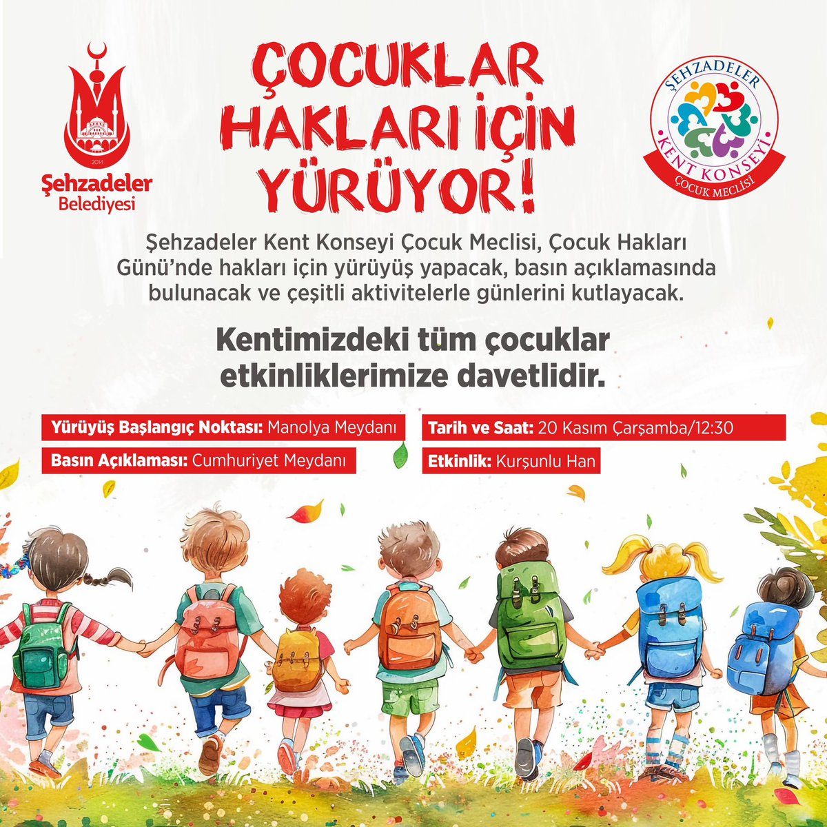 Şehzadeler Kent Konseyi Çocuk Meclisi Dünya Çocuk Hakları Günü Etkinliği