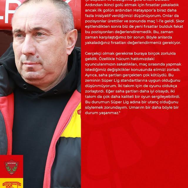 Göztepe Teknik Direktörü Stoilov: 