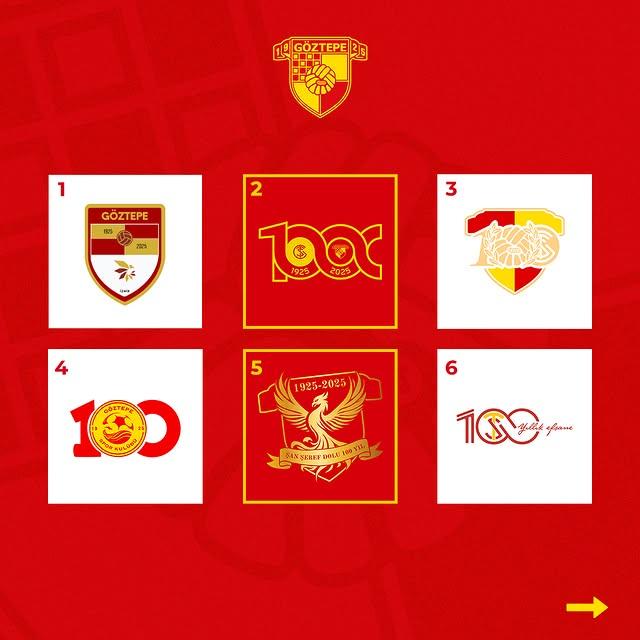 Göztepe, Taraftarların Oylarıyla 100 Yıllık Tarihini Yansıtacak Yeni Logo Tasarımını Belirliyor