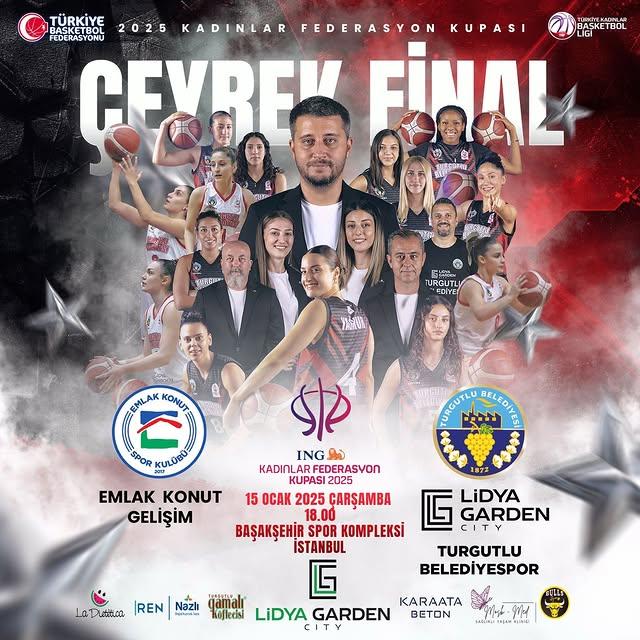 Lidya Garden City Turgutlu Belediyespor Kadın Basketbol Takımı Federasyon Kupası'nda Mücadele Edecek