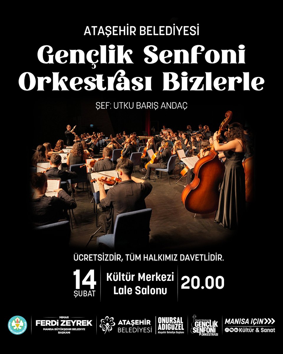 Manisa'da Büyükşehir Belediyesi Gençlik Senfoni Orkestrası'nın Konseri: Klasik Müziğin Harmanları
