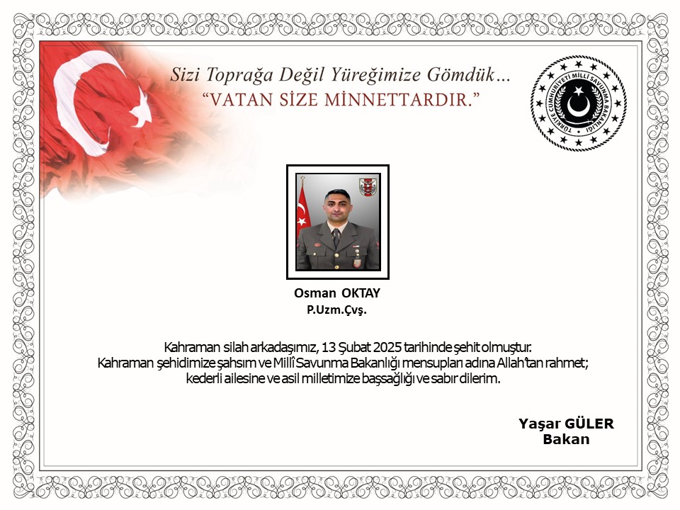 Manisa Valiliği, Piyade Uzman Çavuş Osman Oktay'ın Şehitlere Armağan Törenini Anlatıyor