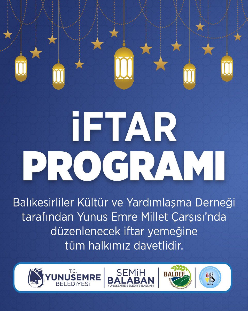 Yunus Emre Belediyesi'nde Ramazan İftarı