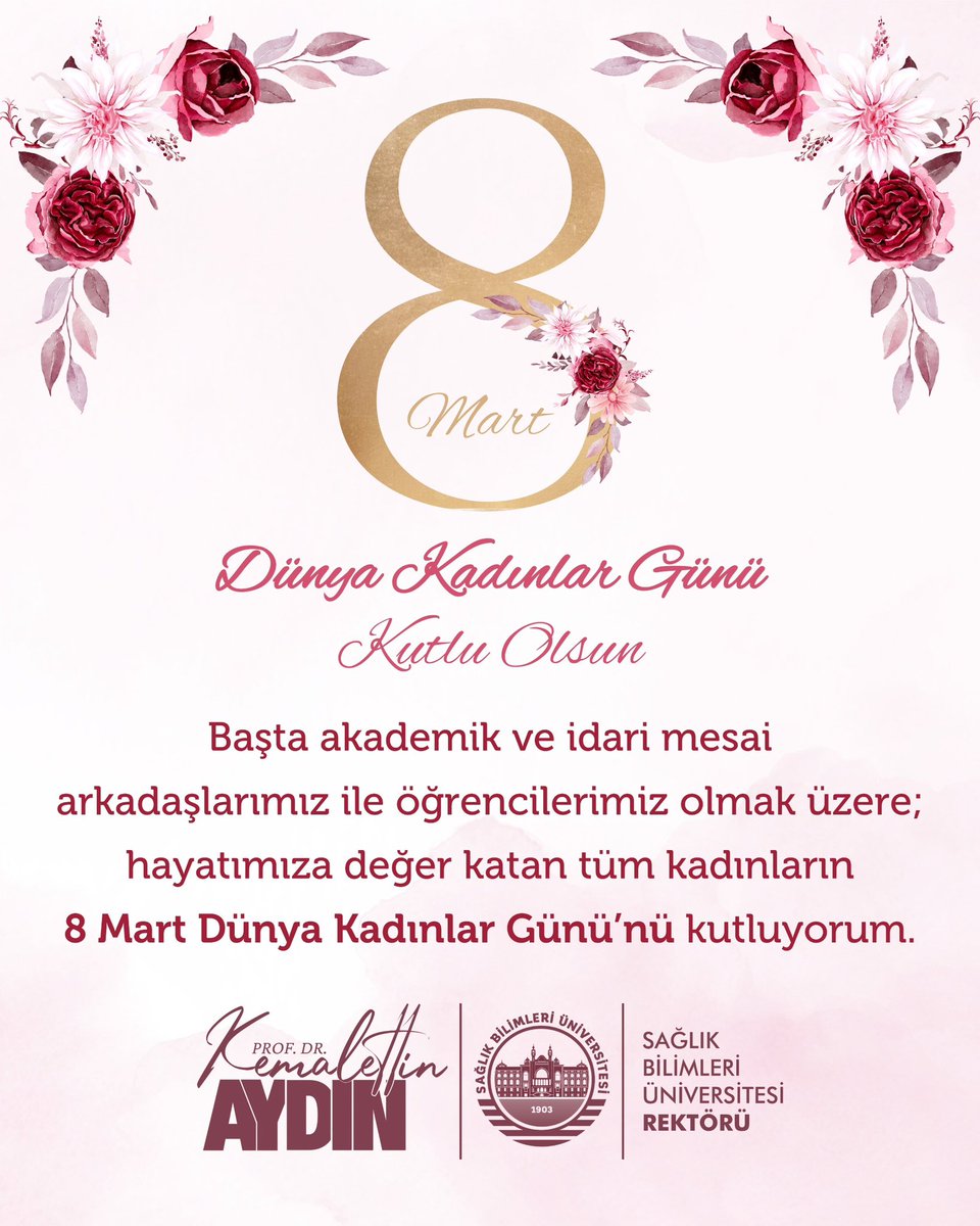 Sağlık Bilimleri Üniversitesi, 8 Mart Dünya Kadınlar Günü'nü Kutluyor