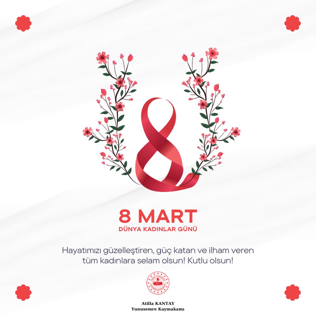 Yunusemre Kaymakamlığı, 8 Mart Dünya Kadınlar Günü'nü Kutluyor