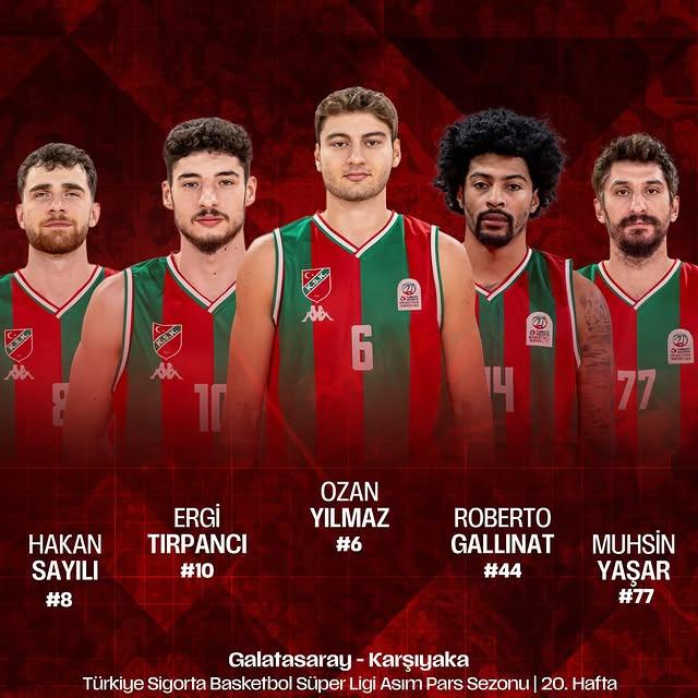 Karsiyaka Basketbol: Galatasaray Karşısında İlk 5 Oyuncumuz Belirlendi